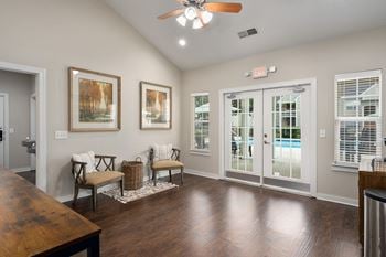 Social lounge with coffee bar